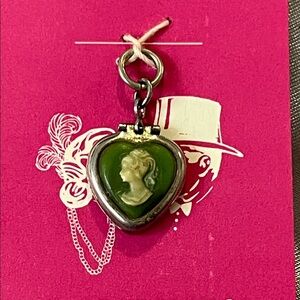 C/MEO Collective Olive Green Heart Cameo Pendant Necklace